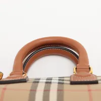 良品✨　バーバリー ハンドバッグ かごバッグ ノヴァチェック ストロー ベージュ BURBERRY - 良品✨ バーバリー ハンドバッグ かごバッグ ノヴァ