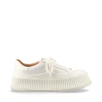 美品✨ジルサンダー ラバーソール 厚底スニーカー 白 ローカット レザー 42 JIL SANDER - 【美品】 JIL SANDER / ジルサンダー