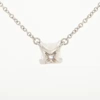 ティファニー プリンセスカット ダイヤ ネックレス Pt950 2.8g