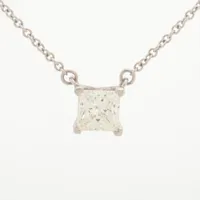 【美品】ティファニー プリンセスカット ダイヤ ネックレス 6023 TIFFANY&CO ティファニー プリンセスカットネックレス プラチナ