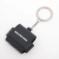 バレンシアガ 655679 レザー イヤホンケース ブラック A3846594