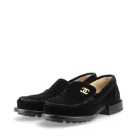 CHANEL♡新品ネイビー パール装飾 ローファー37 シャネル ローファー ココマーク チェーン レザー レディース