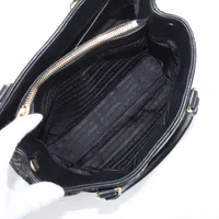 プラダ ナッパゴーフル レザー 2WAYハンドバッグ ブラック 1BA173