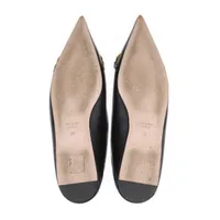 新品同様　グッチ　ホースビット　パンプス　36 ブラック　チェーン　フラット グッチ(GUCCI)グッチ ホースビット パンプス 靴 レディース