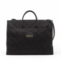 グッチ オフザグリット ナイロンxレザー 2WAYトートバッグ