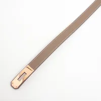 【最終値下げ】HERMES 2025年　ケリーベルト　エトゥープ　ローズゴールド エルメス ケリー K刻印：2025 ベルト ヴォーエプソン エトゥープ