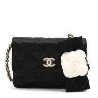 『正規品』CHANEL カメリア No.5 ハンドバッグ シャネルカメリア NO.5 チェーントートバッグ 黒 シルバー金具