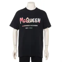 アレキサンダーマックイーン 22年 コットン Tシャツ L メンズ ブラック