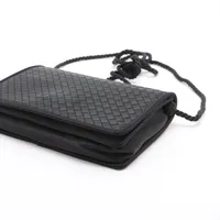 【美品】ボッテガヴェネタ ショルダーバッグ タッセル サテン ボッテガヴェネタ イントレチャート サテン ショルダーバッグ