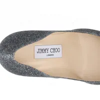 ジミーチュウ ファブリック パンプス 36 レディース シルバー