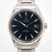 オメガ シーマスター アクアテラ 2518.50 SS SS QZ 黒文字盤