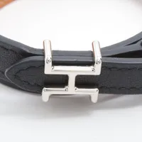 エルメス B:2023年 ブレスレット T4 レザー ブラック トレンチ