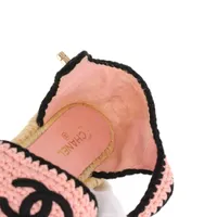 【カラバリ豊富！】CHANEL サンダル シャネル ココマーク ターンロック ファブリック サンダル 37C