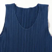 プリーツプリーズ　ノースリーブ　ネイビー　紺　3 新品タグ付 プリーツプリーズ MELLOW PLEATS ノースリーブ