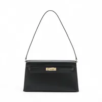 Hermès Kelly Elan Chèvre Shamukira Black Gold Metal Fittings