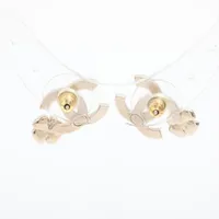 ココマーク A23B ピアス(両耳用) GP×ラインストーン シャンパンゴールド シャネル ココマーク A23B ピアス(両耳用) GP×ラインストーン
