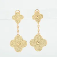 ヴァンクリーフ＆アーペル ヴィンテージ アルハンブラ イヤリング オニキス 楽天市場】ヴァンクリーフ＆アーペル ピアス イヤリング K18YG