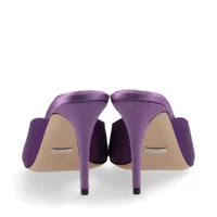 グッチ ホースビット サテン サンダル 38 レディース パープル 771594