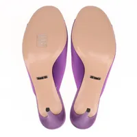 グッチ ホースビット サテン サンダル 38 レディース パープル 771594