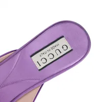 グッチ ホースビット サテン サンダル 38 レディース パープル 771594