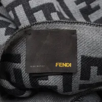 フェンディ ズッカ マフラー ウール グレー A3849648｜中古