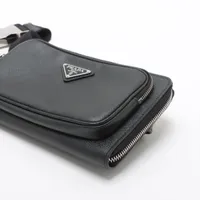 【現行品】PRADA ボディバッグ サフィアーノレザー 2VH156 早い者勝ち PRADA】プラダ『サフィアーノレザー ベルトバッグ』2VH156