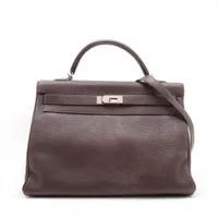 エルメス ケリー40 ルトゥルネ トゴ ショコラ シルバー金具 □M:2009年