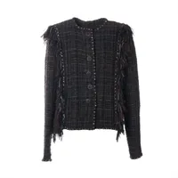 シャネル グリポア Pre-Fall 2014 素材不明 ジャケット サイズ不明 レディース ブラウン  P49434V36452 amanda sanchez メティエダール 海外並行輸入品