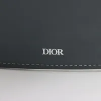 ディオール CDアイコン レザー 二つ折り財布 グレー A3850031