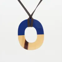 【未使用品】エルメス イスム バッファローホーンネックレス パープル/ホワイト HERMES エルメス ネックレス Hエキップ ノーティック