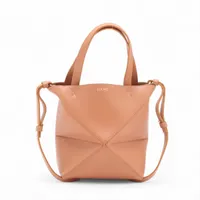 ロエベ アマソナ28 レザー 2WAYハンドバッグ ブルー A3434435