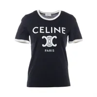 セリーヌ トリオンフ エディ期 コットン Tシャツ L レディース