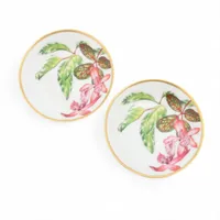 エルメス ONDE DE CHIC 洗練の波 醤油皿 陶器 グレー×オレンジ