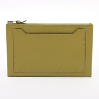 エルメス クラリスPM シェブルミゾル コインケース グリーン シルバー金具 □D:2000年 ソルド品