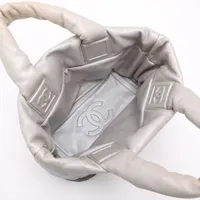 希少＊CHANEL シャネル ココ コクーン ハンドバッグ シルバー CHANEL ヴィンテージ コココクーン シルバー トートバッグ