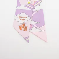 エルメス　ツイリー　空飛ぶカレ　ピンク ランク NS 未使用品 HERMÈS エルメス ツイリー 空飛ぶカレ