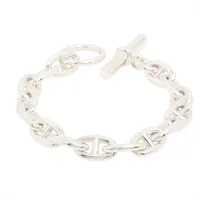 エルメス シェーヌダンクルMM ブレスレット 925 91.3g シルバー ダブル