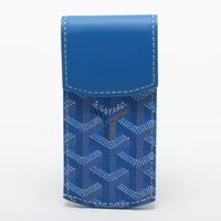 ゴヤールレザーキーケース　新品、未使用 ゴヤール PVC×レザー キーケース ブルー A3851573｜中古ブランド品