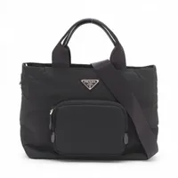極美品 プラダ 2way トートバッグ テスートナイロン ブラック 大容量 プラダ テスート ナイロン 2WAYハンドバッグ ブラック 1BG354