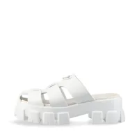 プラダ モノリス ラバー トライアングルロゴ サンダル ホワイト PRADA プラダ モノリス トライアングルロゴ サンダル ラバー