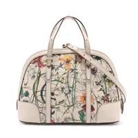 GUCCI ベージュ レザー ハンドバッグ GUCCI グッチ トートバッグ GG柄 211134 GGスプリーム レザー