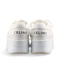 CELINE スニーカー 厚底 レザー ホワイト CELINE セリーヌ スニーカー LOW LACE UP SNEAKER 05 レース