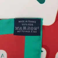 エルメス カレ90 Jeu de Cartes スカーフ シルク レッド A3852453