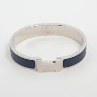 美品✴️エルメス　ブレスレット　バングル 中古・古着通販】HERMES (エルメス) シルバー×レザーバングル
