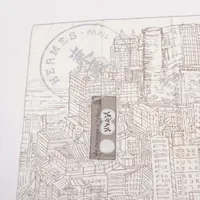 エルメス カレ90 de Passage a Ginza スカーフ シルク ホワイト