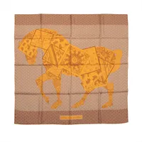 エルメス カレ90 GRAND APPARAT 盛装の馬 スカーフ シルク