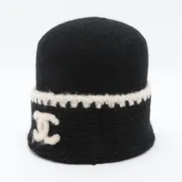 CHANEL シャネル ココマーク カシミヤ ニット帽 CHANEL／シャネル／ココマーク／カシミヤ／帽子／ニット帽