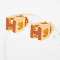 エルメス カージュドアッシュ Hキューブ ピアス(両耳用) GP