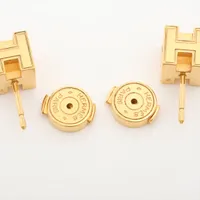 エルメス カージュドアッシュ Hキューブ ピアス(両耳用) GP