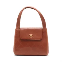 CHANEL ブラウン ハンドバッグ CHANEL シャネル ココハンドル マトラッセ ゴールド金具 2WAY